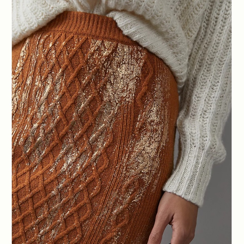 Anthropologie Rue Shimmer Midi Skirt - Picture 8 of 11